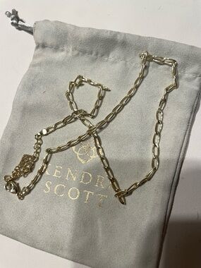 Kendra Scott Gold Paperclip Chain Necklace